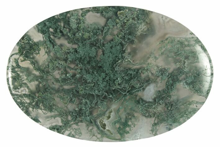 Polished Moss Agate Oval Cabochon - Indonesia #228492
